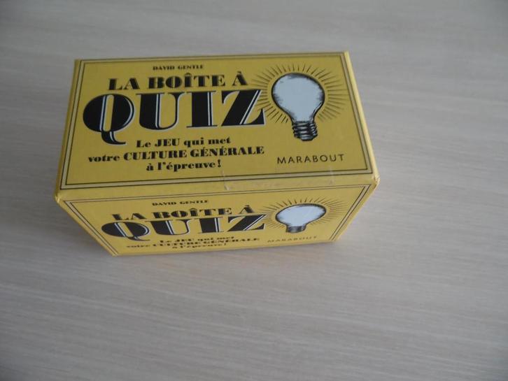 LA BOÎTE Á QUIZ    MARABOUT, Hobby en Vrije tijd, Gezelschapsspellen | Bordspellen, Zo goed als nieuw, Een of twee spelers, Drie of vier spelers