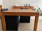 Tafel, Huis en Inrichting, Tafels | Eettafels, Ophalen, Zo goed als nieuw, Vierkant, Teakhout