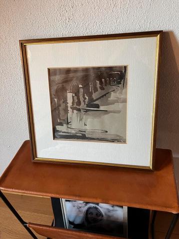 Abstract kunstwerk van brug beschikbaar voor biedingen