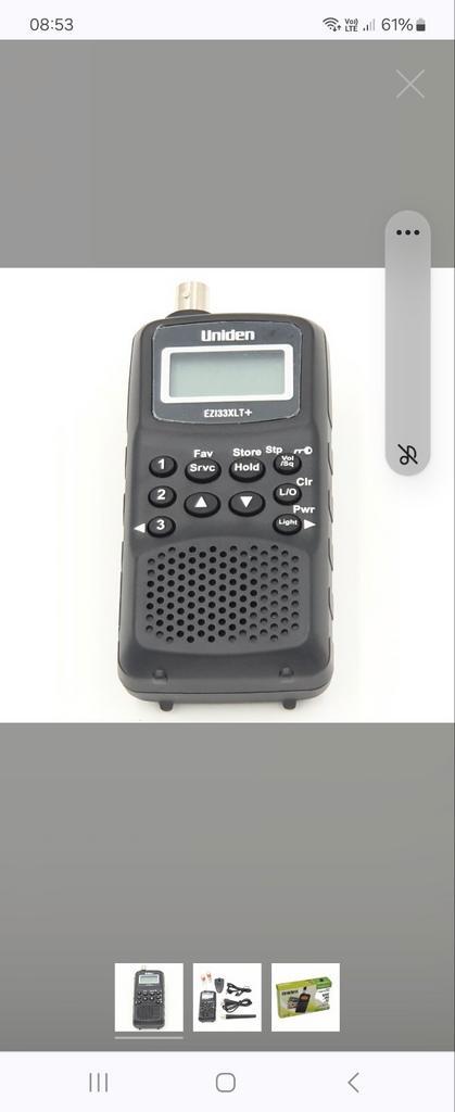 Scanner uniden EZI33XLT, Telecommunicatie, Scanners, Zo goed als nieuw, Draagbaar, Ophalen of Verzenden