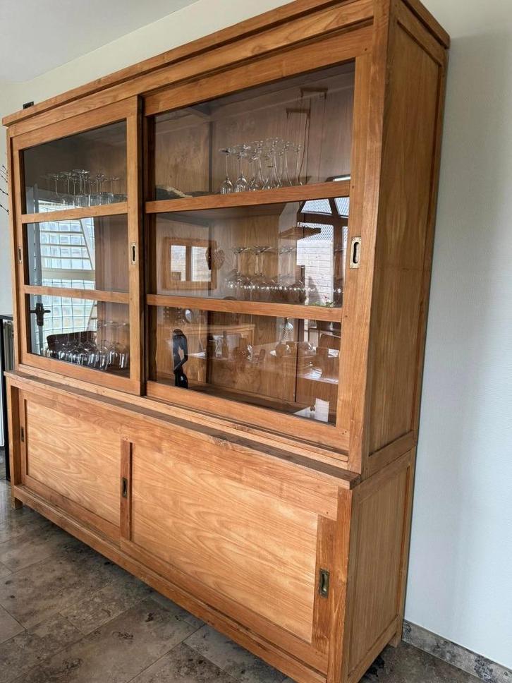 Teak meubelen te koop, Huis en Inrichting, Kasten | Vitrinekasten, Gebruikt, Met deur(en), Teakhout, Ophalen