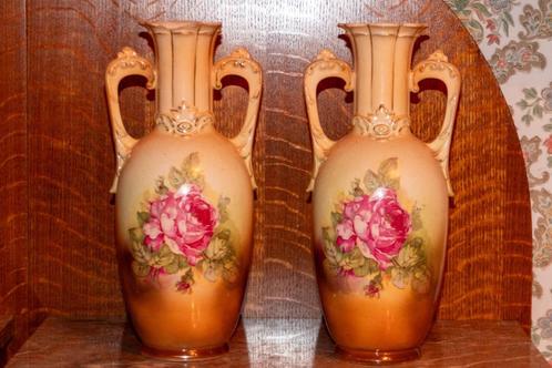 Vases, vases, 2 pièces, Autriche, vase amphore, plâtre, Maison & Meubles, Accessoires pour la Maison | Vases, Utilisé, Jaune, Moins de 50 cm