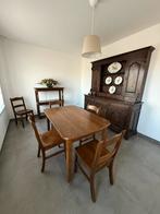 Keukentafel en stoelen eik, Huis en Inrichting, Tafels | Eettafels, Ophalen, Gebruikt