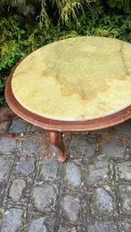 Een mooie ronde salontafel met groen marmeren, Enlèvement ou Envoi