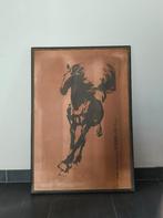 Schilderij op hout 'Galloperend paard', Antiquités & Art, Enlèvement