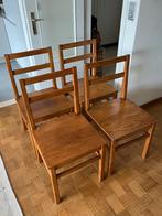 Vintage chairs, Vier, Gebruikt, Bruin, Hout