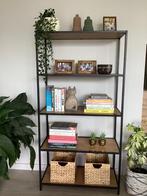 Boeken/ deco rek, Ophalen, Industriele look, 100 tot 150 cm, Eikenhout
