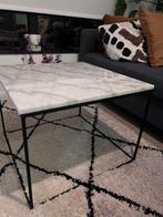 Table basse en marbre (blanc) H 45 x B 60 x D 60 cm, 50 tot 100 cm, Minder dan 50 cm, Table basse en Marbre, Metaal