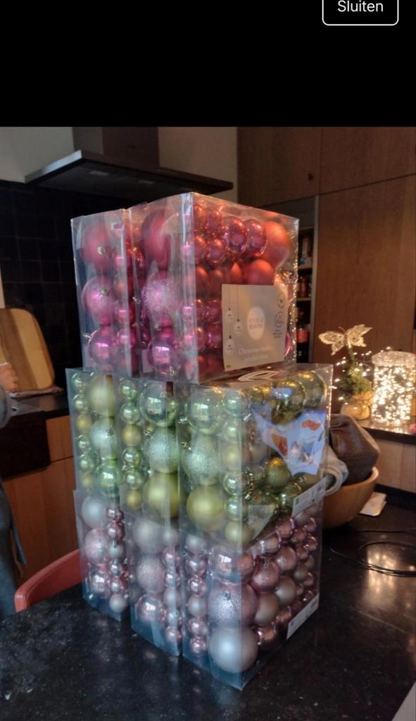 Kerstballen nieuw in doos, Diversen, Kerst, Ophalen