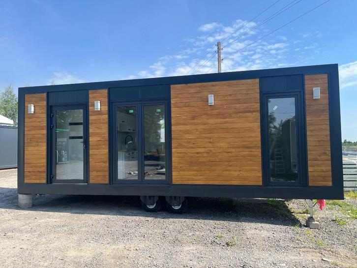Tiny House 8x3m / Wooncontainer / stacaravan / Mobile home, Immo, Huizen en Appartementen te koop