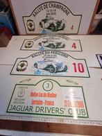 lot de 4 plaques de rallye MG JAGUAR en plastique, Enlèvement ou Envoi, Auto