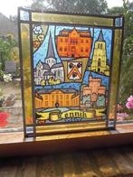 Lennik glasraam loodglas oud wapenschild vintage, Antiek en Kunst, Antiek | Glaswerk en Kristal, Ophalen of Verzenden
