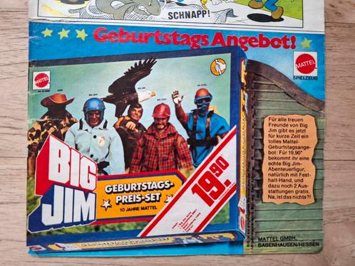 Vintage Duitse reclame advertentie Big Jim jubileumset, Verzamelen, Speelgoed, Gebruikt, Ophalen of Verzenden