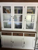 Belle armoire de buffet blanche en bois de teck, Maison & Meubles, Armoires | Buffets, Enlèvement, Comme neuf, Teck