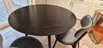 Ronde tafel - zwart eiken 120cm diameter, Huis en Inrichting, Tafels | Eettafels, Ophalen, Rond, Zo goed als nieuw, Vier personen