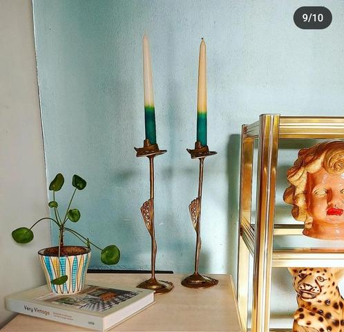 Brass Patina Candle Holder