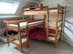 3 persoons stapelbed hout, Kinderen en Baby's, Kinderkamer | Stapelbedden en Hoogslapers, Ophalen, Gebruikt, Stapelbed