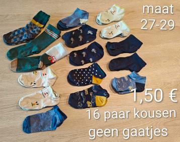 Set van 16 paar kousen maat 27-29 beschikbaar voor biedingen