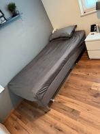 Lit boxspring Ikéa, 90 cm, Gris, Une personne, Enlèvement