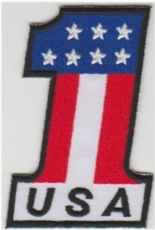 USA vlag nr. 1 stoffen opstrijk patch embleem #5, Motoren, Accessoires | Stickers, Verzenden