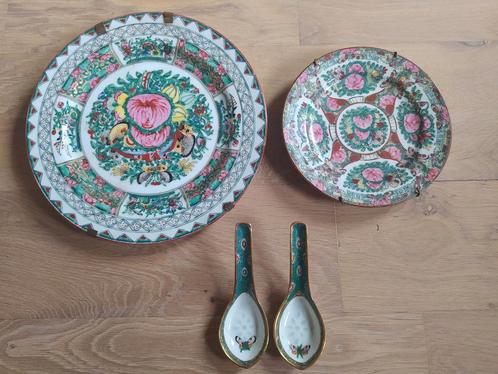 Oude chinese borden en lepels, Antiek en Kunst, Antiek | Porselein, Ophalen of Verzenden
