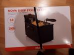 Nova friteuse Deep Fryer Black, Electroménager, 3 à 4 litres, Enlèvement ou Envoi, Neuf, Pan intérieur amovible