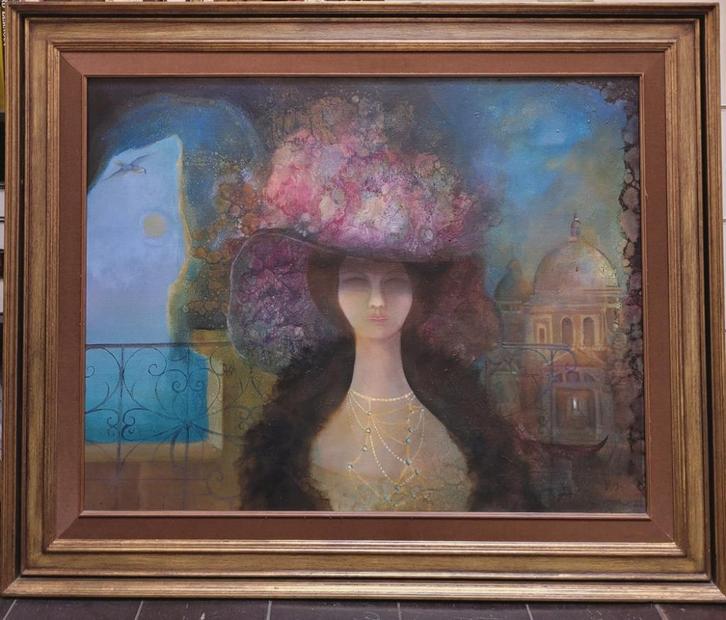 ALbert DE VILLEROUX, Voyage intérieur 1977, Antiek en Kunst, Kunst | Schilderijen | Klassiek, Ophalen