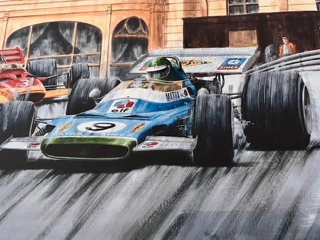 Epreuve Artiste H Pescarolo 'Podium à Monaco' 1970, Antiquités & Art, Art | Lithographies & Sérigraphies, Enlèvement