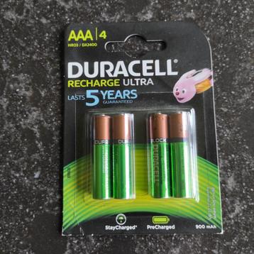 Duracell 4 AAA batterijen oplaadbaar