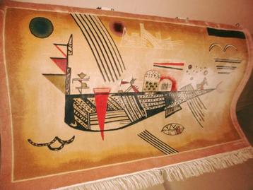 Kunst moderne wand tapijt (Wassily Kandinsky) Van puur zijde beschikbaar voor biedingen