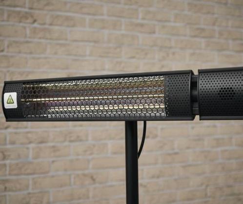 Infrarood terrasverwarmer + Remote ZWART, Tuin en Terras, Terrasverwarmers, Nieuw, Elektrisch, Wand, Draaibaar, Waterbestendig