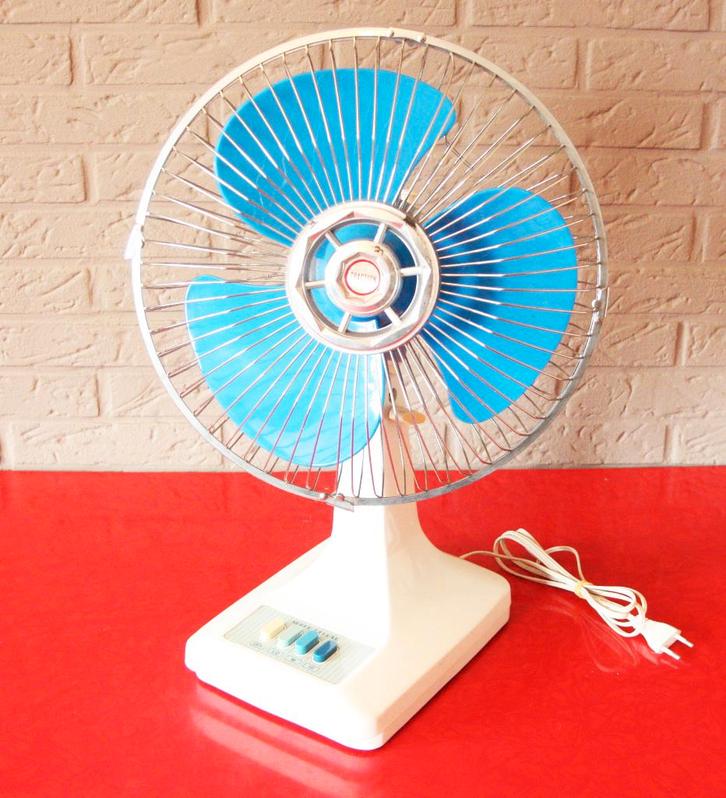 Vintage Ventilator / Traction Super Deluxe / 3 Snelheden, Elektronische apparatuur, Ventilatoren, Zo goed als nieuw, Tafelventilator