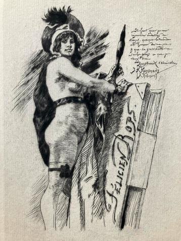 Heliogravure Félicien Rops (1833-1898) La muse de Rops