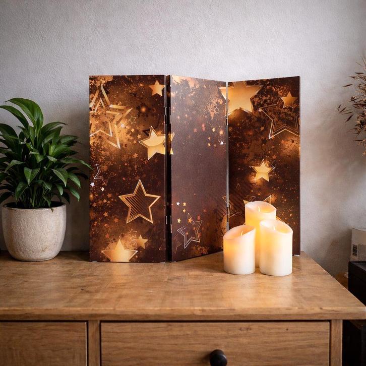 Decoratie klein Raamscherm Paravent Laag model 50 cm, Huis en Inrichting, Woonaccessoires | Kamerschermen, Nieuw, Verzenden