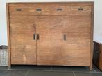 Real oldteak hoog buffetkast, Huis en Inrichting, Kasten | Dressoirs, Ophalen, Zo goed als nieuw