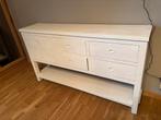 Mooi wit dressoir in teakhout, Ophalen of Verzenden, Zo goed als nieuw, Teakhout