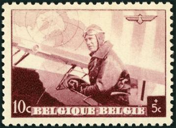 466/470 -1938 - Koning LeopoldIII vliegenier - ongebruikt X beschikbaar voor biedingen