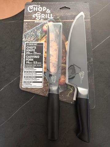 Vleesvork en koksmes,  Chops &Grill  beschikbaar voor biedingen