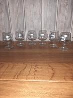 6 COGNACGLAZEN MET LOGO ERIN EN TIN, Ophalen of Verzenden, Zo goed als nieuw, Overige typen