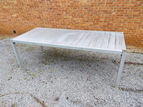 Aluminium tuintafel, Tuin en Terras, Tuintafels, Gebruikt, Rechthoekig, Aluminium, Ophalen