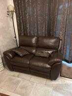 Canapé 2 places relaxe cuir + 2 fauteuils relaxe électrique, Maison & Meubles, Enlèvement, Utilisé, Cuir