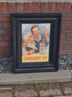 Oude Chassart reclame poster in lijst., Verzamelen, Ophalen, Gebruikt, Reclamebord