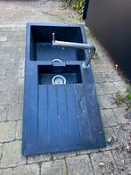 Keuken lavabo met kraan 100x50cm, Huis en Inrichting, Keuken | Keukenelementen, Ophalen, Zo goed als nieuw