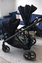 Cybex Gazelle S Duo Zwarte Kinderwagen Met Regenhoes, Kinderen en Baby's, Kinderwagens en Combinaties, Verstelbare duwstang, Zo goed als nieuw