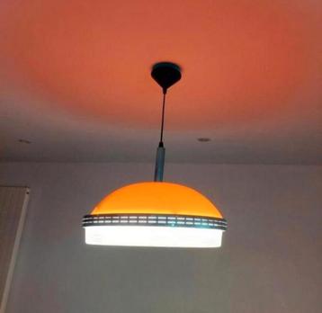 Vintage Spage Age Ufo hanglamp met nieuwe tl lamp  beschikbaar voor biedingen