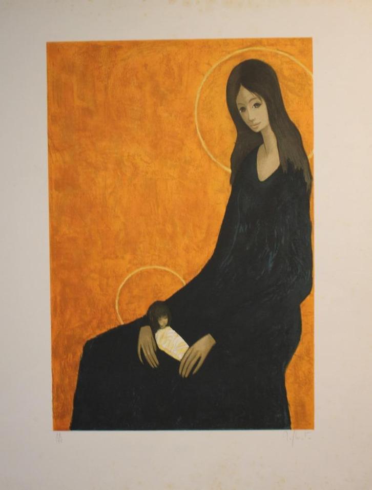 Jef Wauters - Madonna - 37/145, Antiek en Kunst, Kunst | Litho's en Zeefdrukken, Ophalen