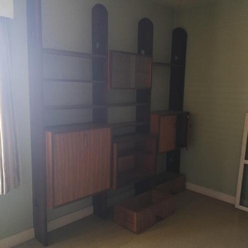 Retro vintage zwevende wandkast, wand rek, wandmeubel, jaren, Huis en Inrichting, Kasten | Stellingkasten, Gebruikt, Ophalen
