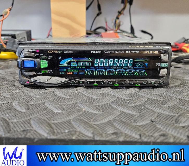 Alpine TDA-7570R Cassette Receiver/1-din headunit autoradio, Auto diversen, Autospeakers, Gebruikt, Ophalen of Verzenden