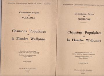 CHANSONS POPULAIRES de la FLANDRE WALLONNE - 2 volumes beschikbaar voor biedingen