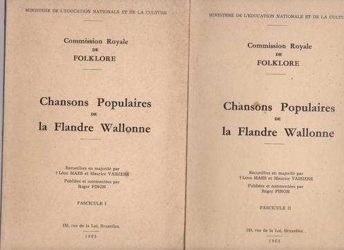 CHANSONS POPULAIRES de la FLANDRE WALLONNE - 2 volumes, Boeken, Muziek, Gelezen, Genre of Stijl, Verzenden